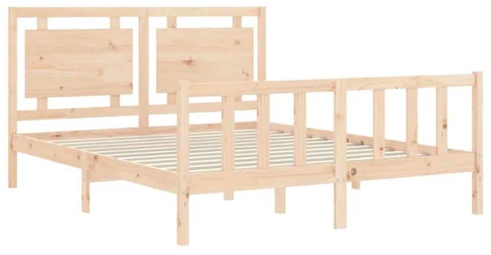 tömör fa ágykeret fejtámlával King Size