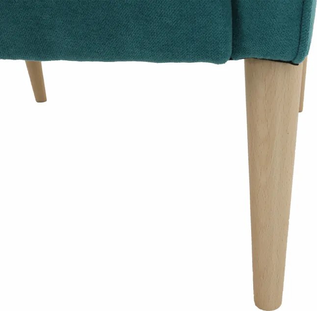 Kényelmes fotel, türkíz/bükk, BREDLY