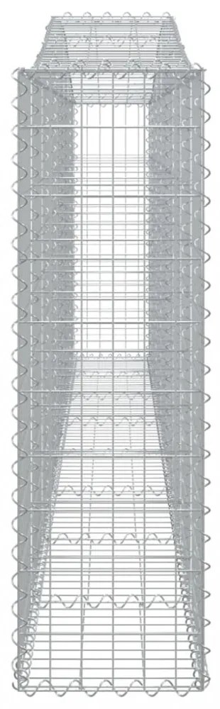 2 db íves horganyzott vas gabion kosár 400x30x100/120 cm