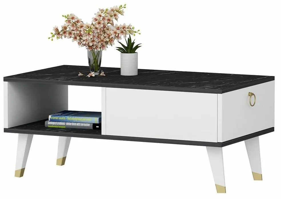 Delux Black and White dohányzóasztal