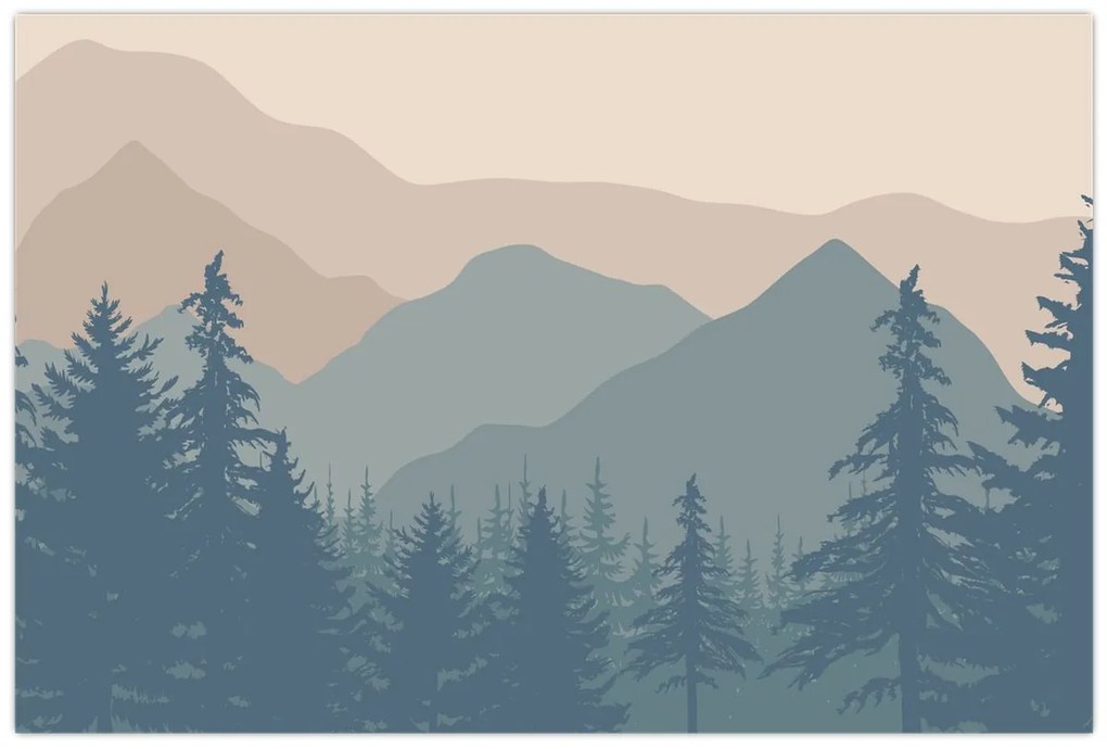 Kép - Türkiz hegység N⁰2 (90x60 cm)