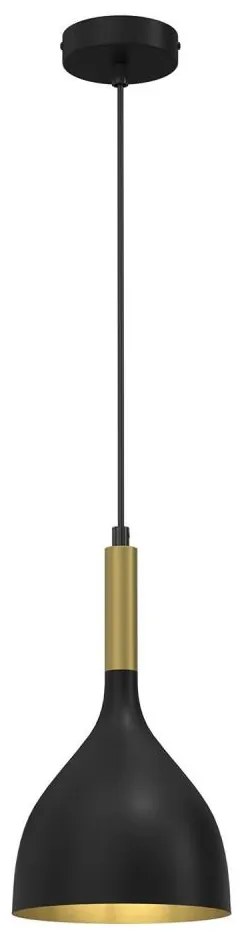 Luminex Csillár zsinóron NOAK 1xE27/15W/230V fekete/arany LU3890