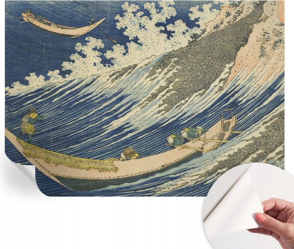 Öntapadós tapéta Divatos 3D fali ragasztóval Tengeri hullámok 208x146 cm