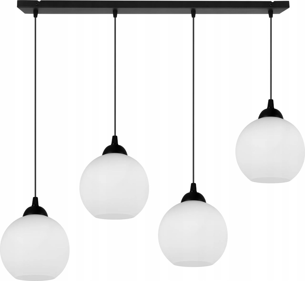 Mennyezeti Lámpa Lógó Csillár Üveg Gömbök Fehér Fekete Az Asztal Felett Sziget