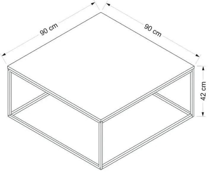 Dohányzóasztal Loni - White