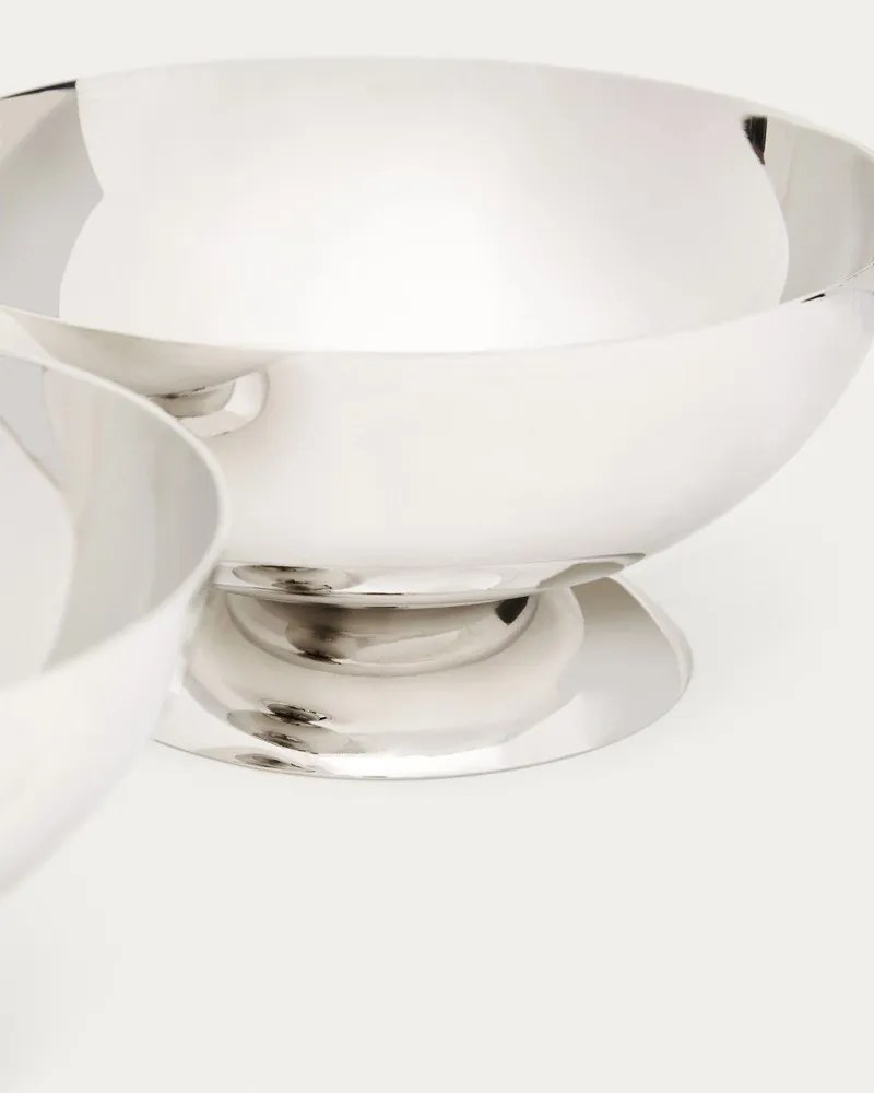 Ezüstszínű rozsdamentes acél szervírozó tálka szett 2 db-os Nirela – Kave Home