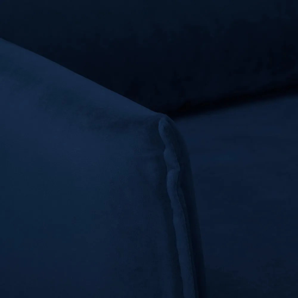 Sötétkék bársony fotel Juli – Ropez