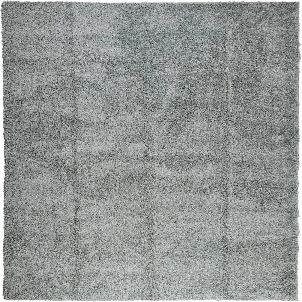 vidaXL PAMPLONA zöld magas szálú bolyhos modern szőnyeg 160 x 160 cm