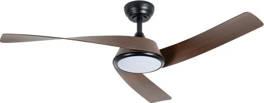 ZEVENTI - LED mennyezeti ventilátor AERYS LED/24W/230V Wi-Fi Tuya fekete/dió + távirányító