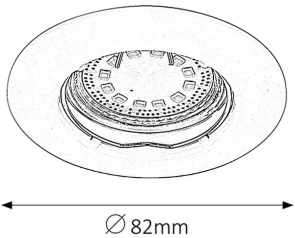 Rabalux 1048 - KÉSZLET 3xLED Beépíthető lámpa LITE 3xGU10-LED/3W/230V