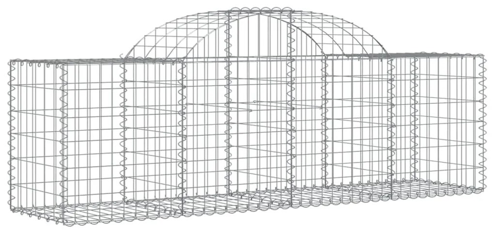 vidaXL 40 db íves horganyzott vas gabion kosár 200x50x60/80 cm