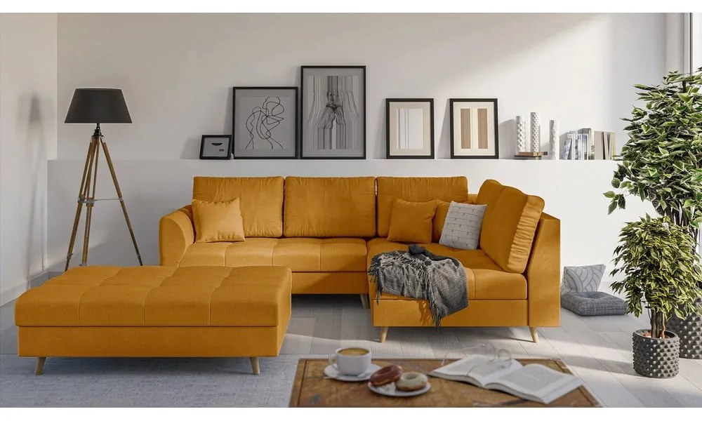 Mustársárga lábtartó Ariella – Ropez