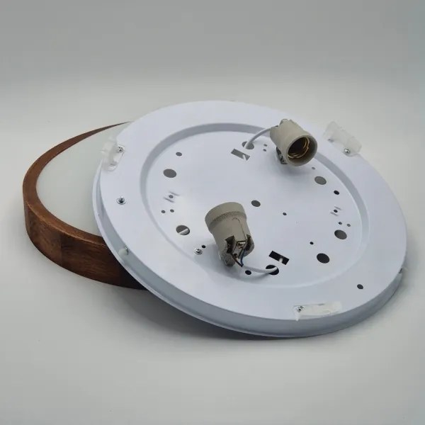 Brilagi - LED mennyezeti lámpa CARVALHO SLIM 2xE27/15W/230V tölgy-cseresznye átmérő 37 cm
