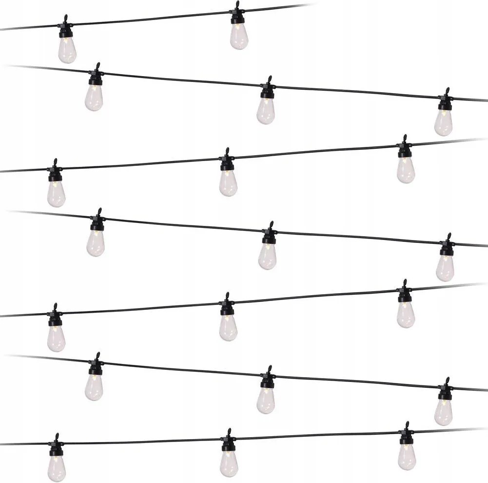 Led Girlanda Lámpák Kerti Izzók Dekoratív Könnyű Tömör Vilde 12,5 m
