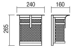 Redo 9577 - Kültéri fali lámpa VISIR 1xE27/42W/230V IP23