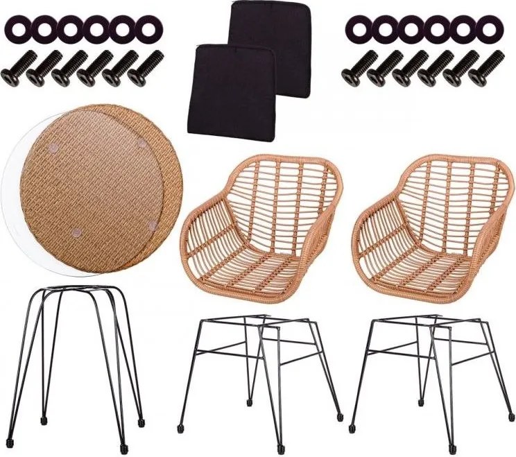 STILISTA Kerti rattan bútor készlet