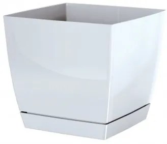 Coubi Square virágtartó tálcával, fehér, 13,5 cm, 13,5 cm