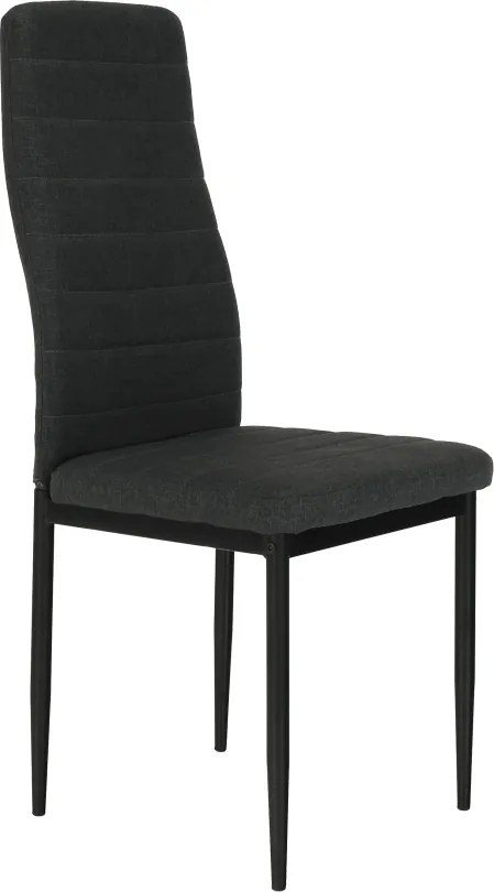 Étkezőszék, sötétszürke szövet/fekete fém, COLETA NOVA
