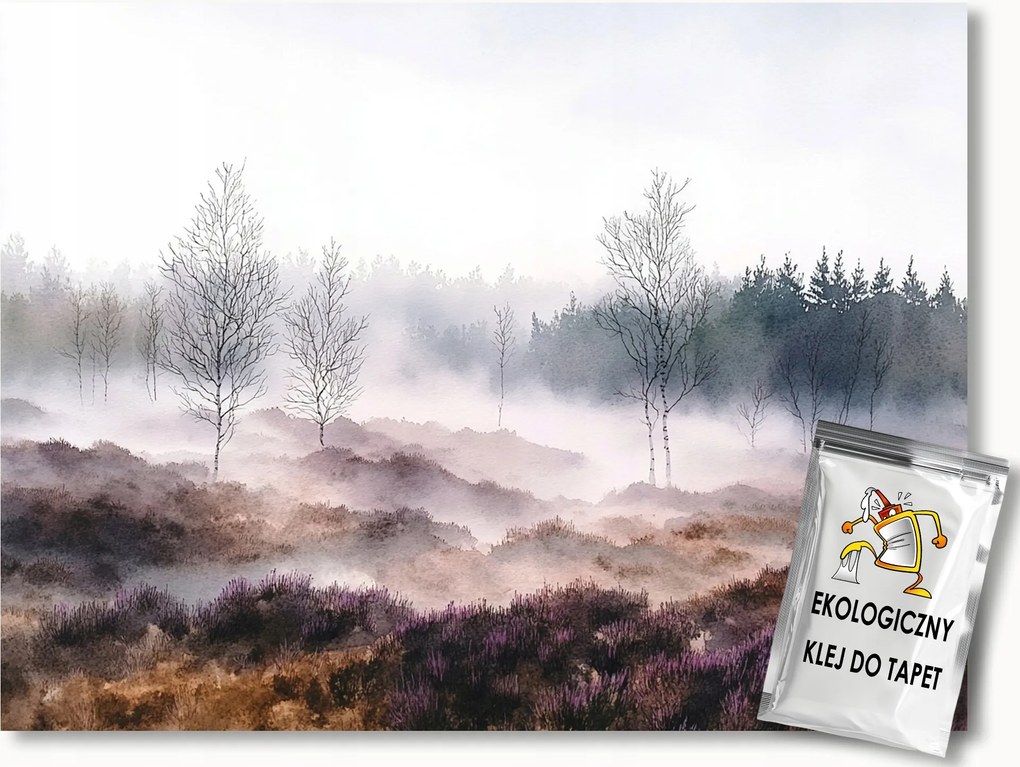 Fotótapéta Flizelina Tájkép Rét Láp Virágok Köd 312x219 ragasztó