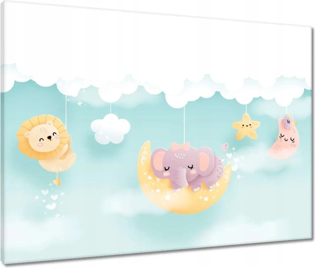 Vászonkép 80x60 Felhők és állatok