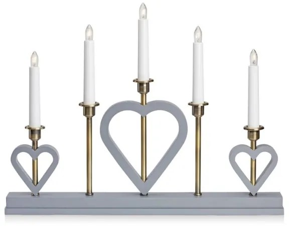 Markslöjd 705831 - Karácsonyi gyertyatartó MELISSA 5xE10/3W/230V szürke