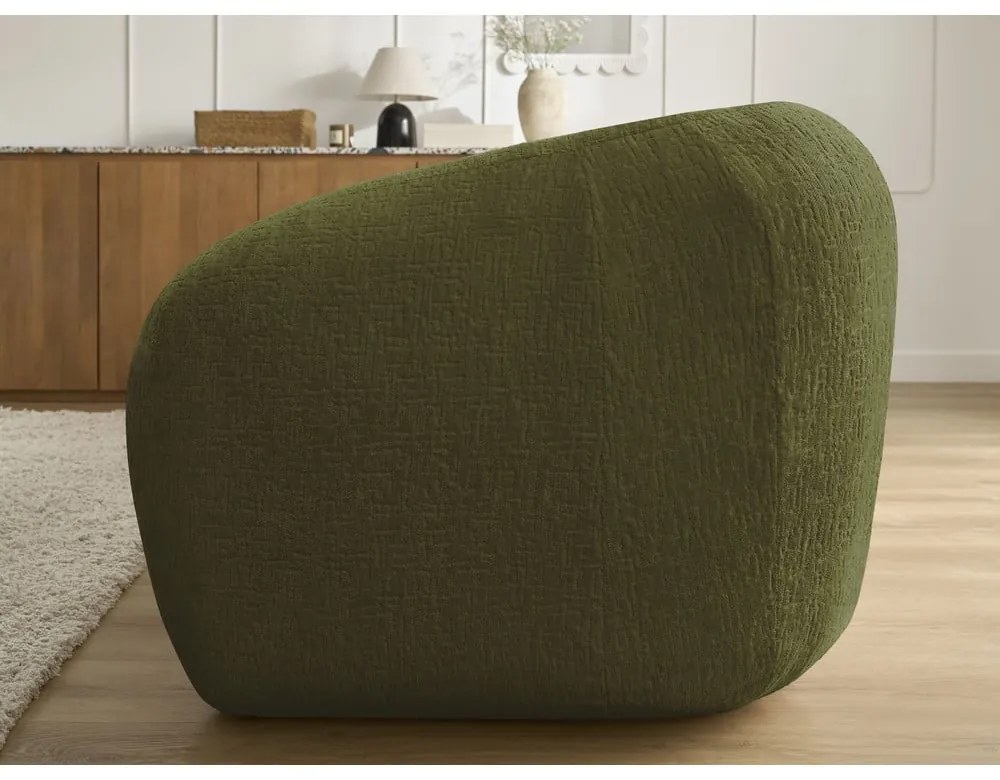 Zöld zsenília kinyitható kanapé 228 cm Neyo – Bobochic Paris