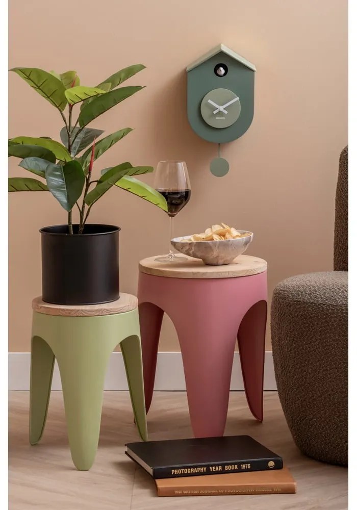 Zöld-rózsaszín fém ülőke szett 2 db-os Double Funky – Leitmotiv