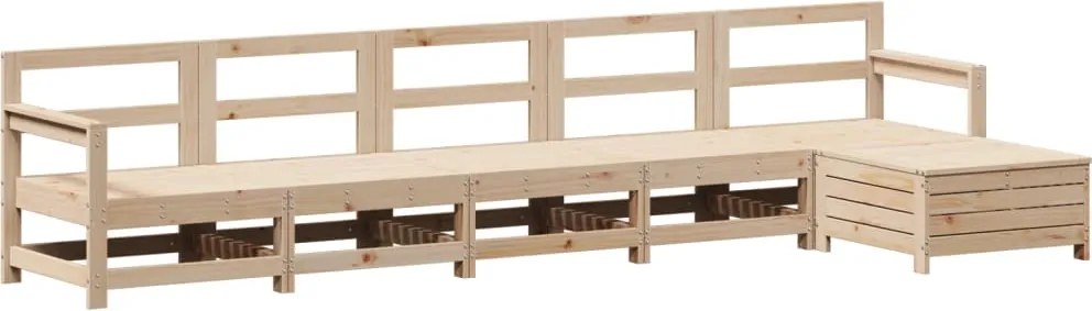 vidaXL 6 részes tömör fenyőfa kerti kanapészett