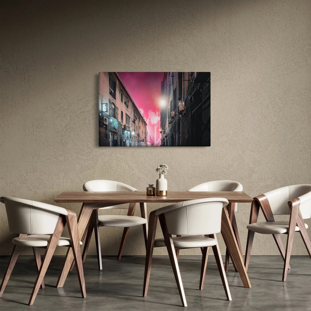 Tűzijáték Marseille-ben (90x60 cm)