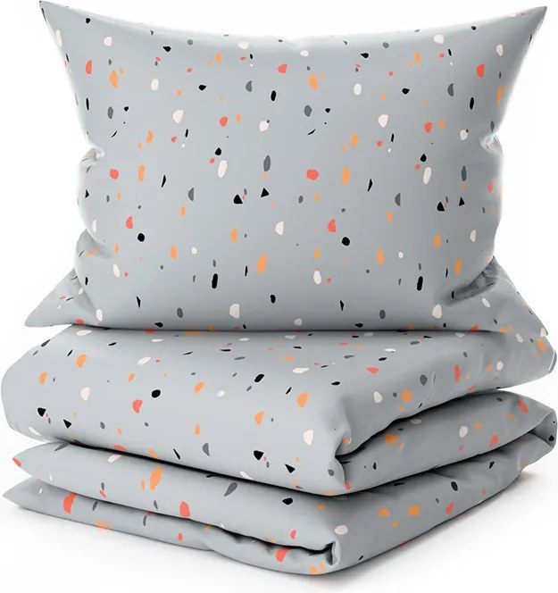 Krepp ágynemű kiságyhoz Renforcé PINTURA szürke Ágyneműhuzat mérete: 45 x 65 cm | 90 x 140 cm