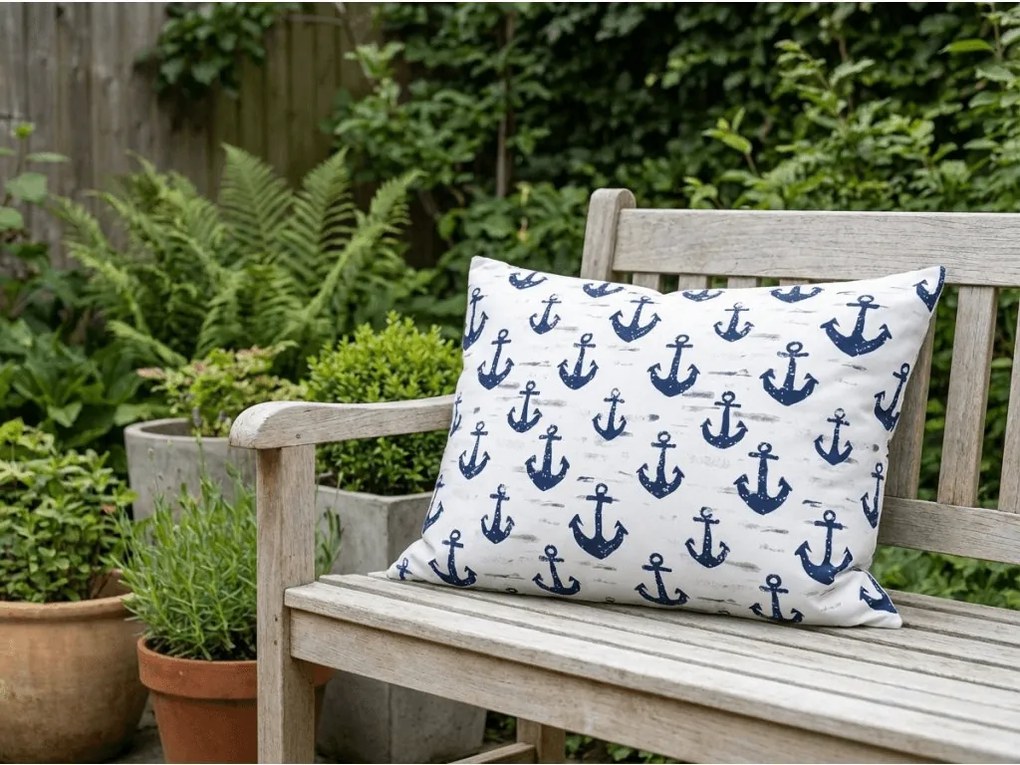 Pamut párnahuzat NAVYSTA POLY 50x70 cm, kék-fehér