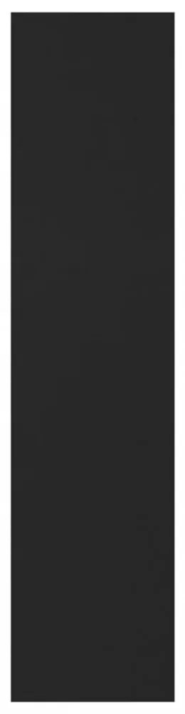 fekete szerelt fa könyvszekrény 50 x 25 x 106 cm