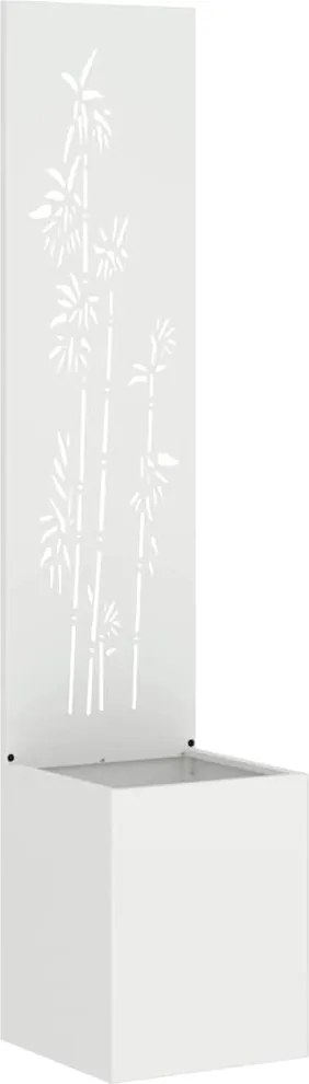 vidaXL Kertvédő vászon Fehér 32 x 140 cm Hidegen hengerelt acél