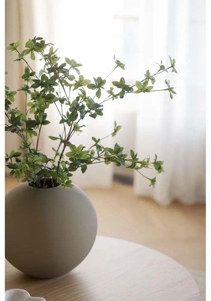 Natúr színű kerek dohányzóasztal tölgyfa dekorral 90x90 cm Yumi - Rowico