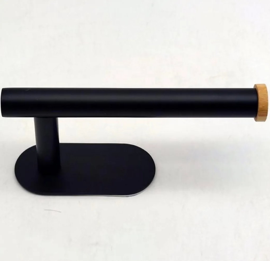 Wc papír tartó akasztó Aqua Mercado fekete fa szín