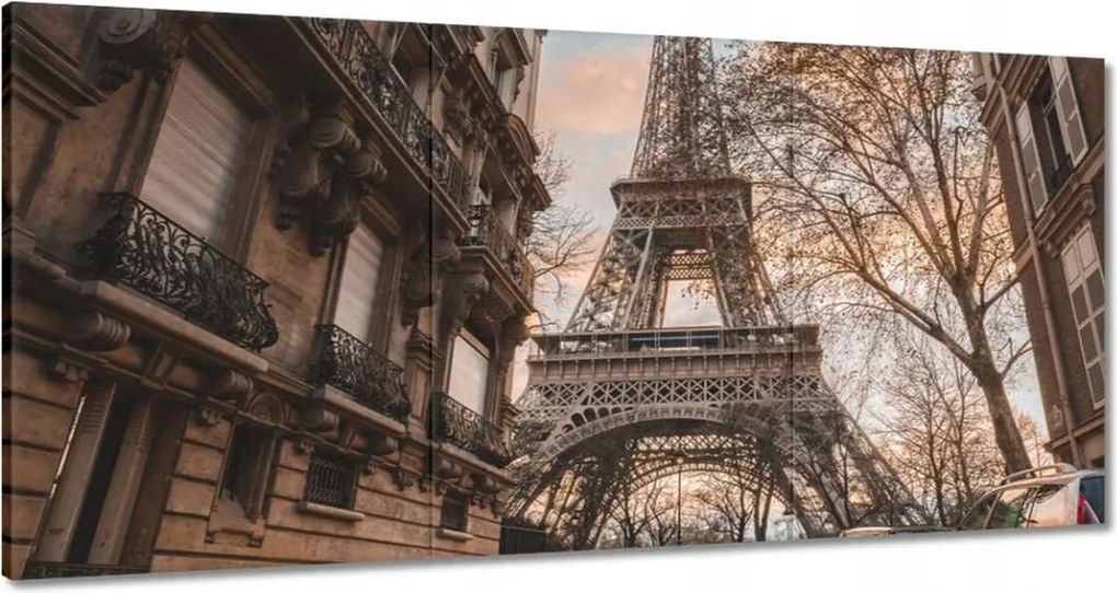Festmények 180x90 Eiffel-torony Párizs utca