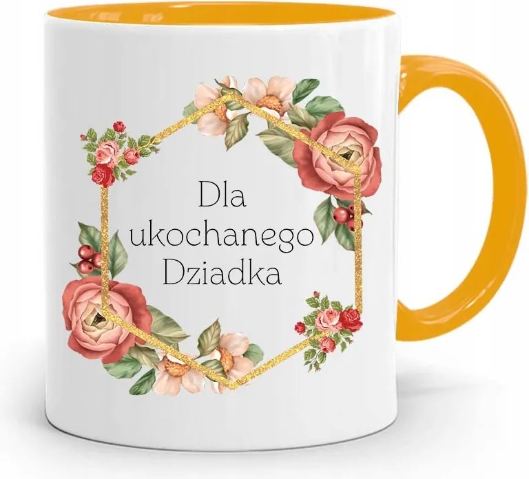 Sárga Bögre Nagypapának A Szeretett Nagypapának fényképes nyomtatással