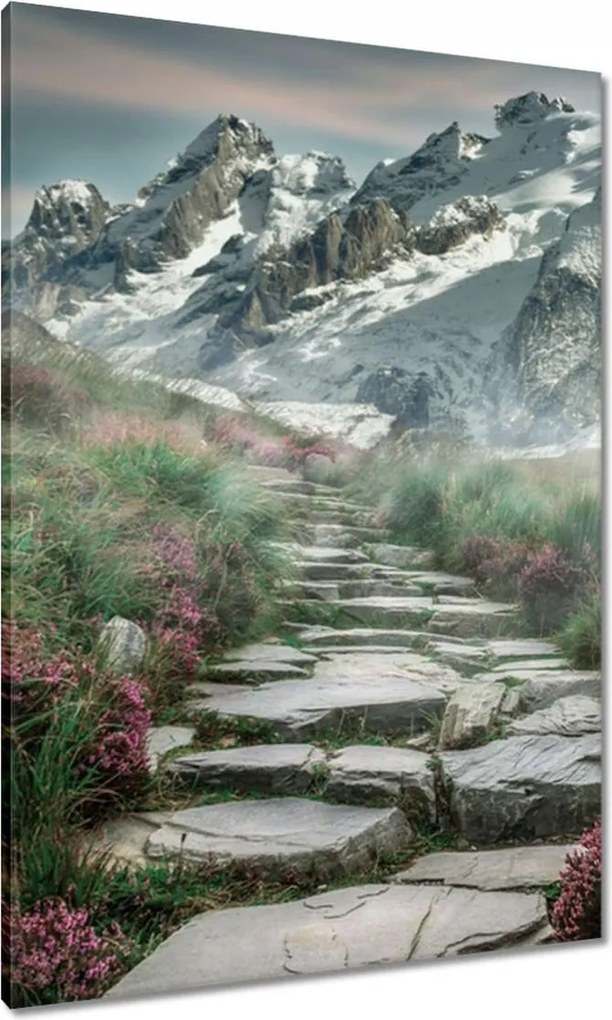 Vászonkép 70x100 Hegyi kilátás Tájkép Köd