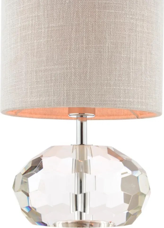 LAURA ASHLEY 3754722-Q IVY Kristály Asztali lámpa Csiszolt króm, Szürke E14 IP20