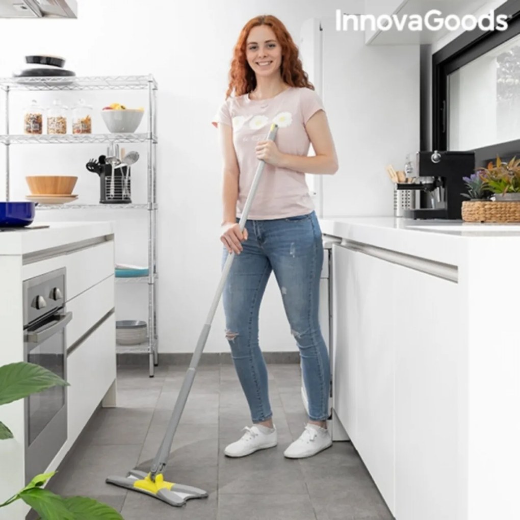 Twop InnovaGoods Szálas szivacsos felmosórongy X típusú csavarással, 360° forgással, 142 cm