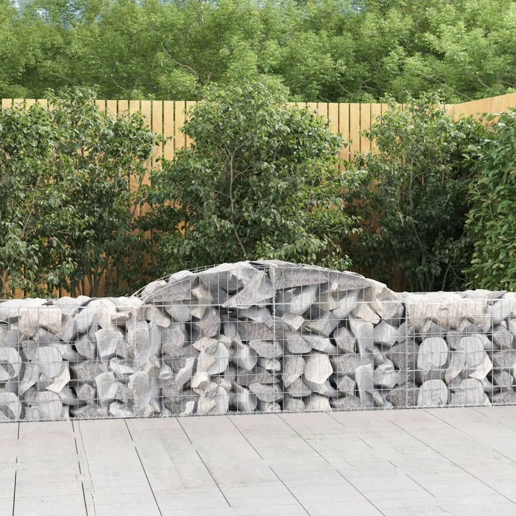 15 db íves horganyzott vas gabion kosár 300x50x60/80 cm