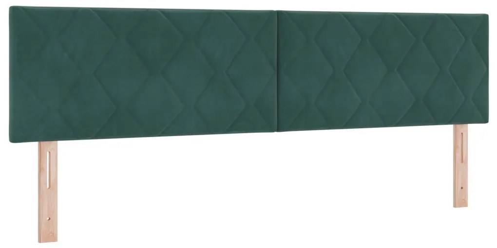 Fejtámla Gyémánt Blokk Design Sötét Zöld 180 cm Bársony