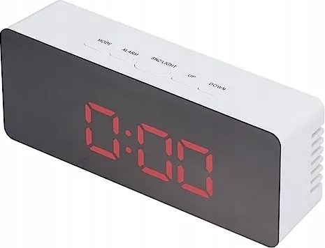 Digitális ébresztőóra LED-es tüköróra