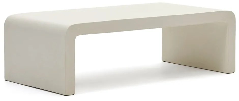 Beton kerti dohányzóasztal 135x65 cm Aiguablava – Kave Home