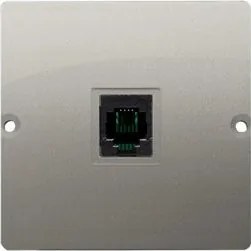 Szatén telefon aljzat szimpla RJ11 Basic Kontakt Simon
