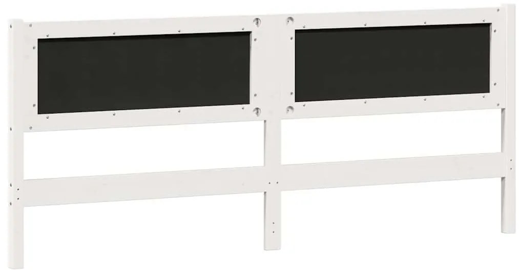 Fejtámla Egyéb Fehér és világosszürke 200 cm Tömör fenyőfa