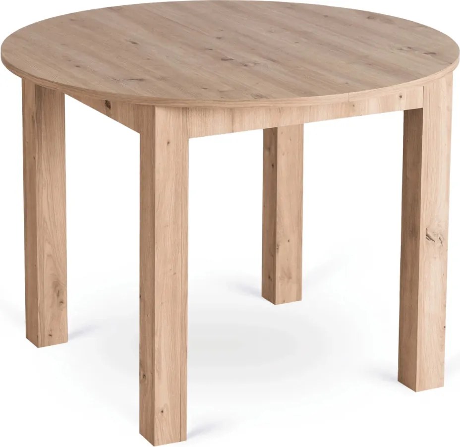 szett étkezőasztal HARRY 102-142 cm artisan tölgy és 4 szék FREDY szürke