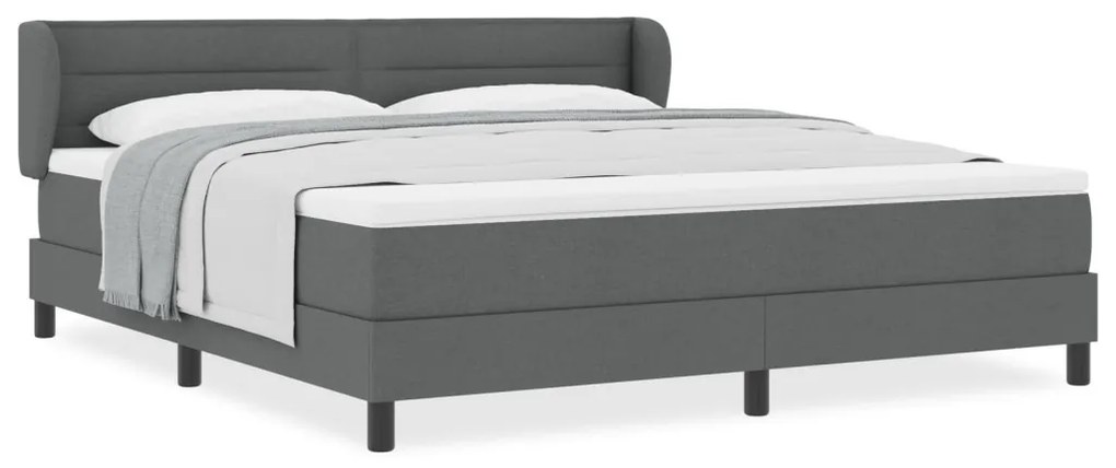 Boxspring Ágy Matrac Szürke 180x200 cm Anyag