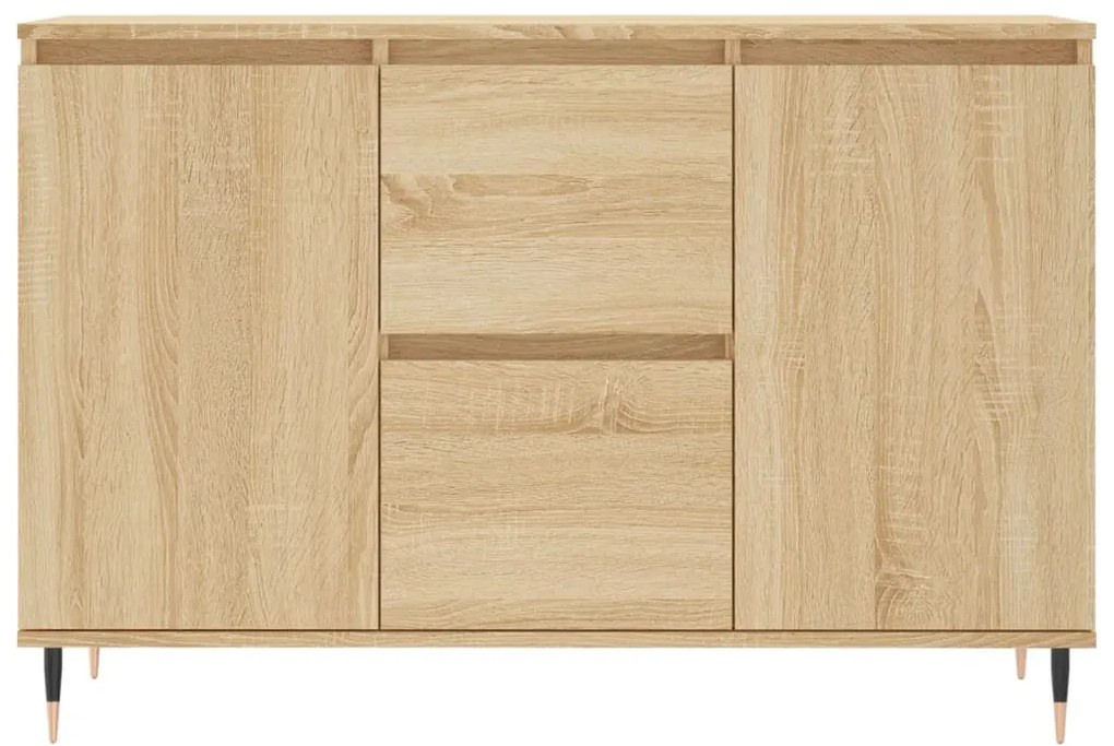 sonoma tölgy színű szerelt fa tálalószekrény 101,5 x 35 x 70 cm