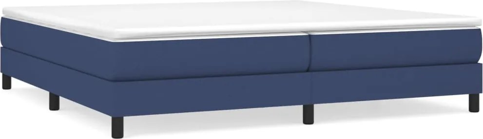vidaXL kék szövet rugós ágy matraccal 200 x 200 cm